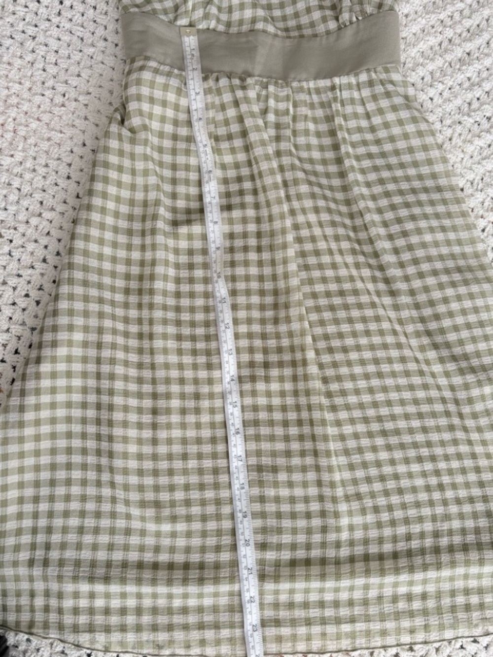 Mac & Jac Green Gingham Cottagecore Dress with Ribbon Tie Waist - Picture 11 of 13